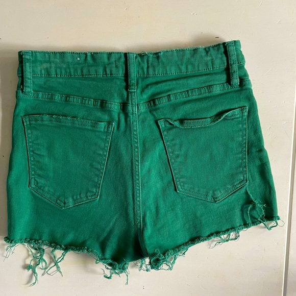 STS Blue Alicia High Rise Green Jean Shorts 27 - Picture 2 of 2